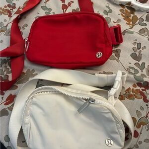 lululemon athletica Red and White Crossbody Bags